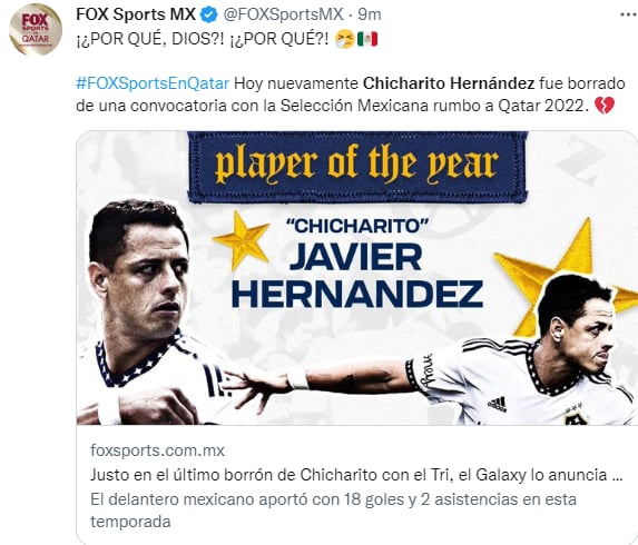 Chicharito Hernández Qatar 2022: El máximo goleador no irá al mundial
