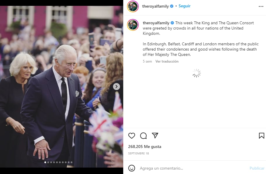 ¡El Rey Carlos preocupado por su esposa!