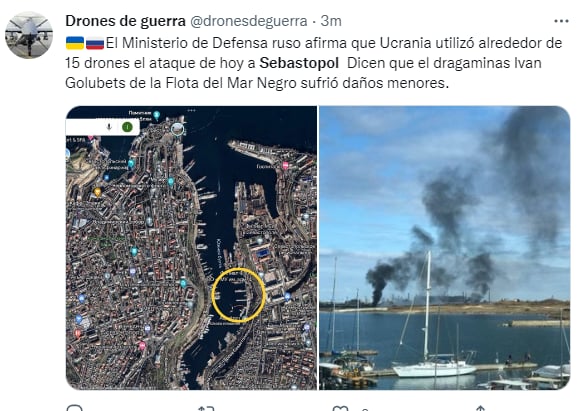 Buques rusos fueron dañados