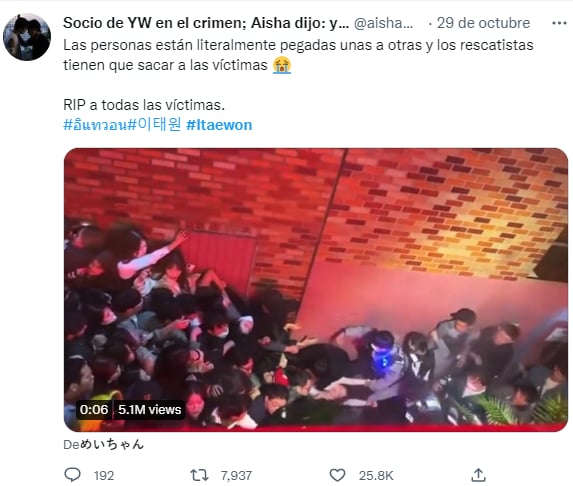 Estudiante estadounidense víctimas Itaewon