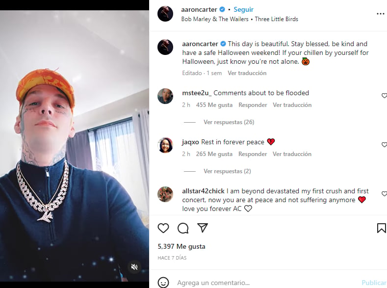 ¡Aaron Carter es encontrado sin vida!