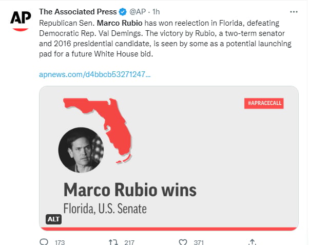 Marco Rubio: Otra republicana se llevó el triunfo
