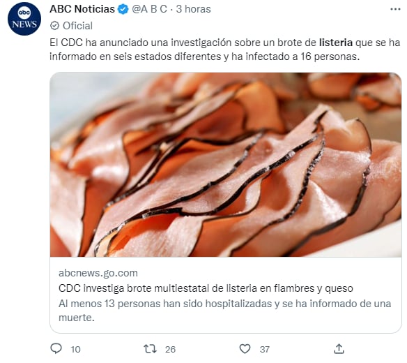 El primer brote de listeriosos