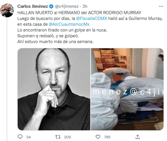 Muere hermano Rodrigo Murray: ¿Qué fue lo que pasó?