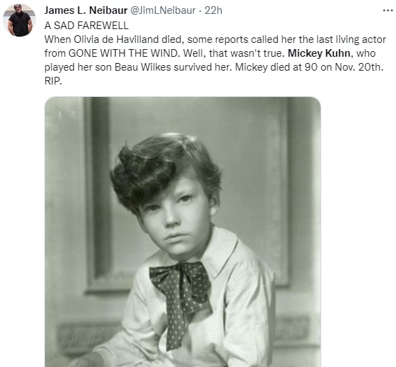 Murió Mickey Kuhn: La película más taquillera