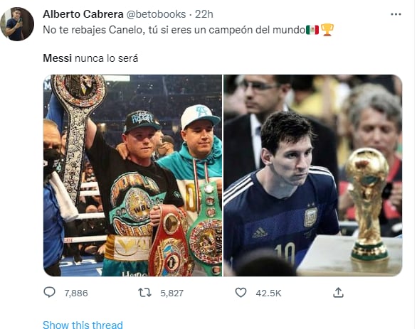 Futbolista mexicano Messi Canelo: Cansados de tanta polémica