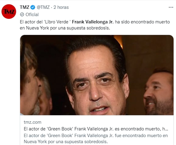 Muere Frank Vallelonga Jr: Detienen a sospechoso 
