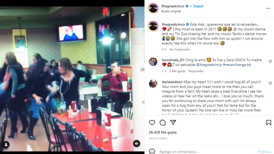 Aparece video Jenni Rivera: Se divertía mucho con su familia