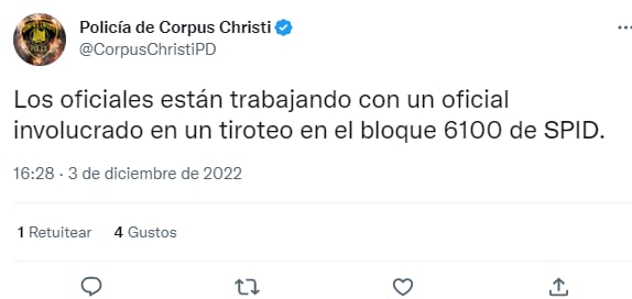 Policía recibe disparo texas: Se involucro en un tiroteo