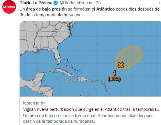 ¿Un huracán en diciembre?
