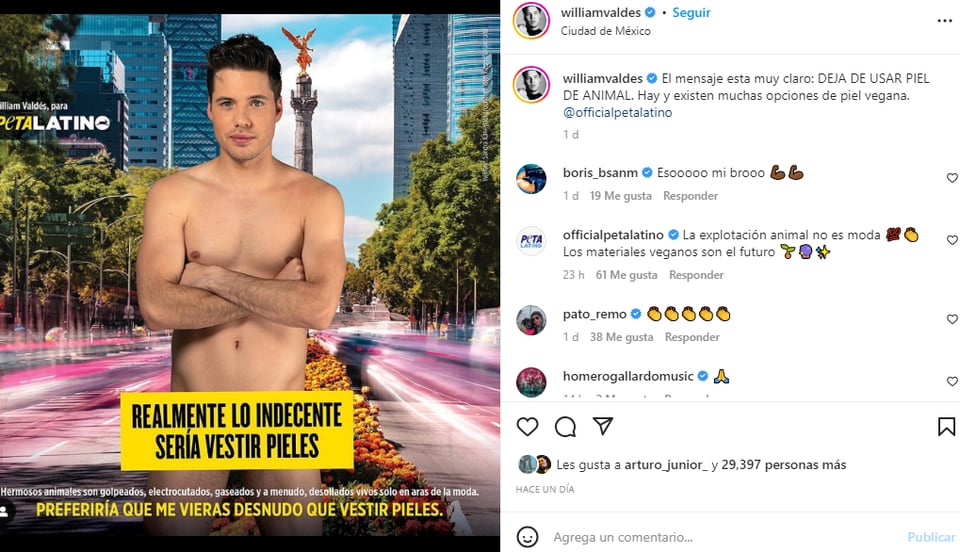 William Valdés se desnuda: Son crueles con los animales