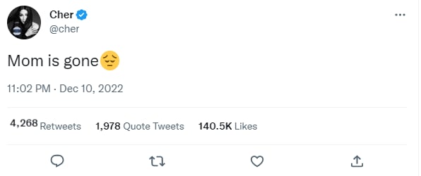 "mom is gone"