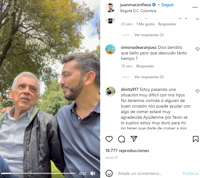 Presenta a su padre
