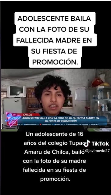 Su madre no pudo acompañarlo