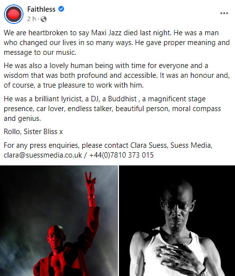 Muere Maxi Jazz: Fanáticos se despiden