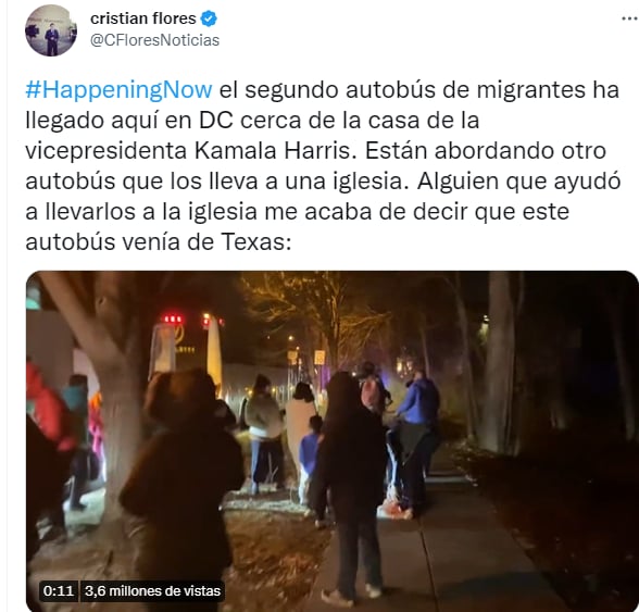 Autobuses inmigrantes Kamala Harris: Recibieron ayuda