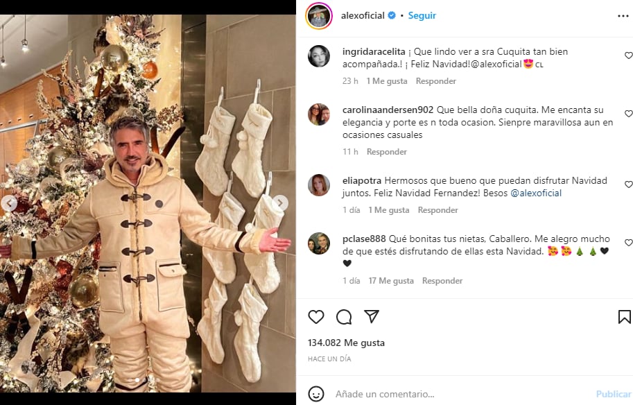 Alejandro comparte su cena de Nochebuena