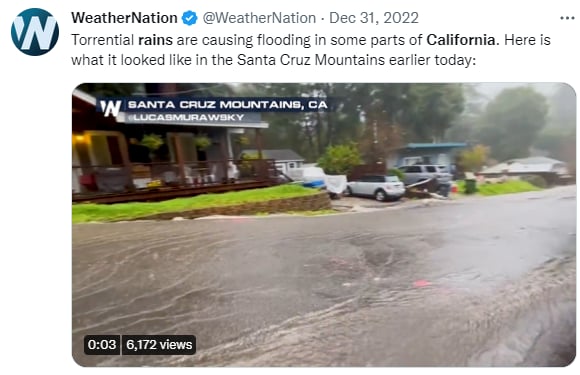 Fuertes lluvias inician el año
