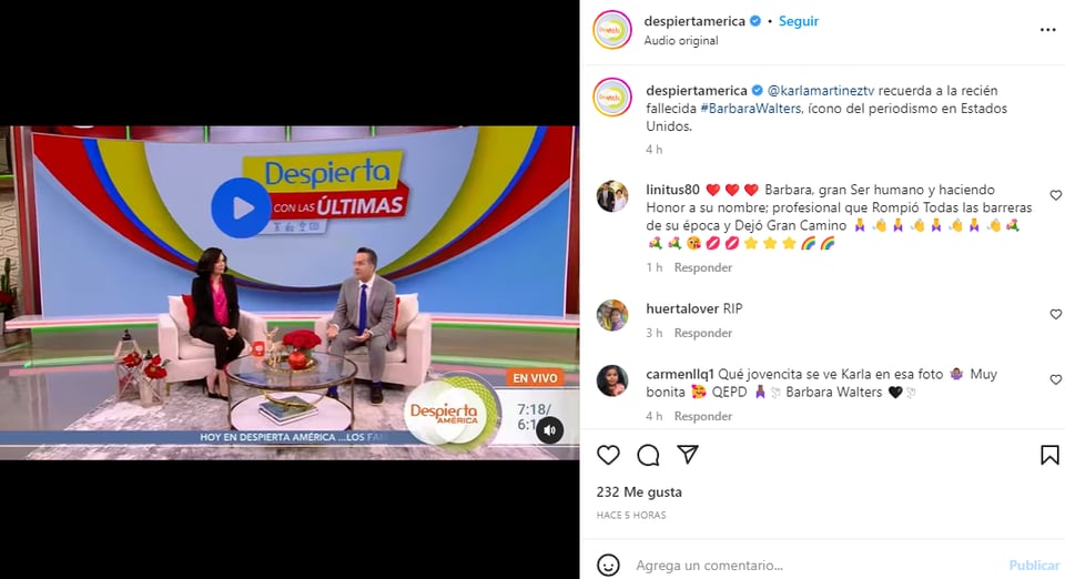 Karla Martínez la recuerda