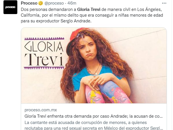 Gloria Trevi enfrenta demanda: Ahora en Estados Unidos