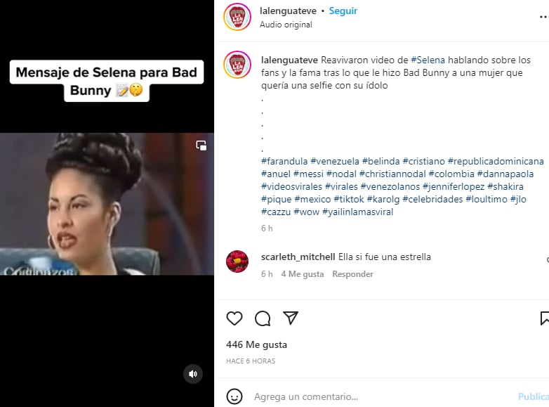 Selena Quintanilla Bad Bunny: Dice la verdad