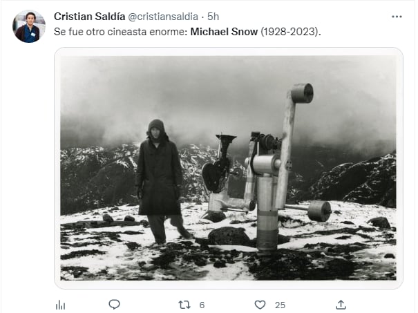 Muere Michael Snow: ¿De que miró?