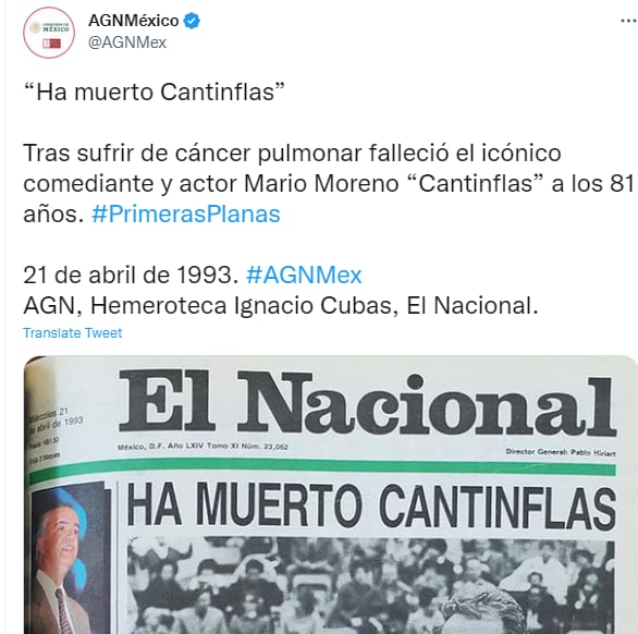 Mario Moreno "cantinflas": Your treatment