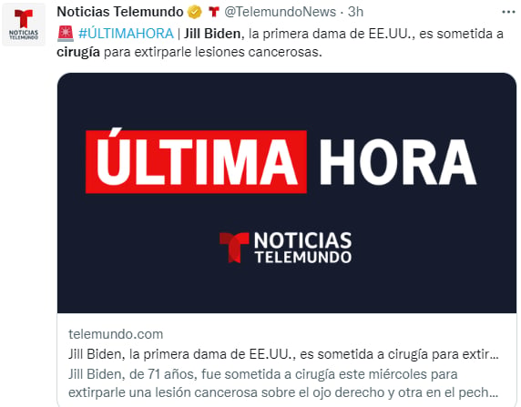¿Tiene cáncer la primera dama?