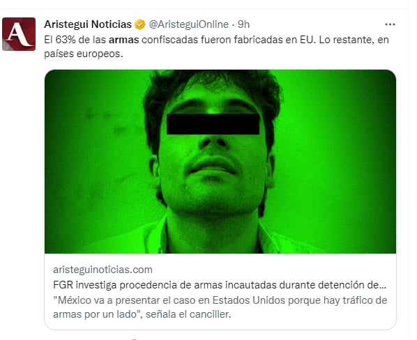 ¿De dónde provienen las armas?