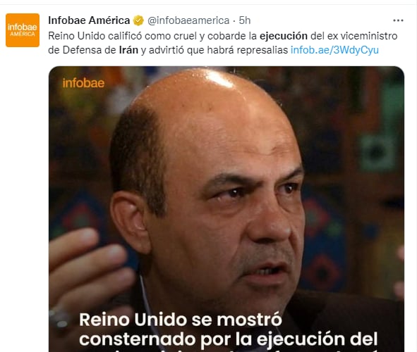 Irán ejecuta a exfuncionario: Trataron de detenerla