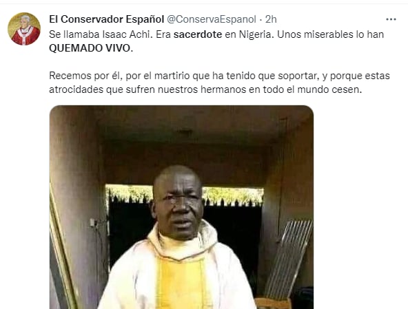 Sacerdote es quemado vivo: ¿Qué pasará?