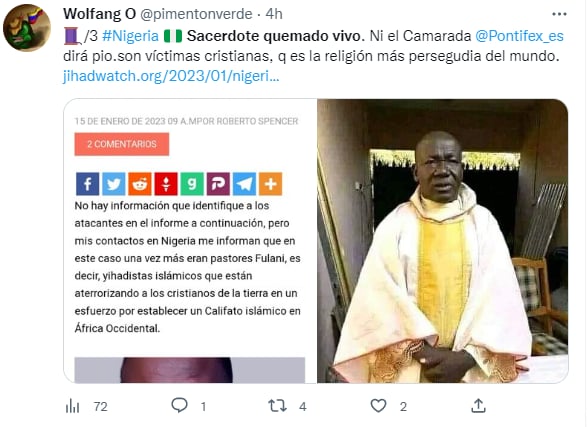 ¡Fue quemado vivo!