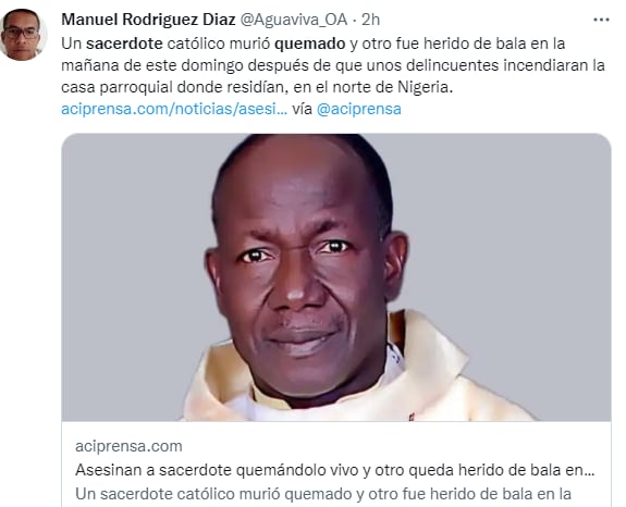 Sacerdote es quemado vivo: Siempre con atacados