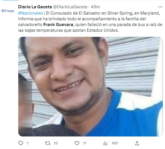 No pudo contra el fuerte frío