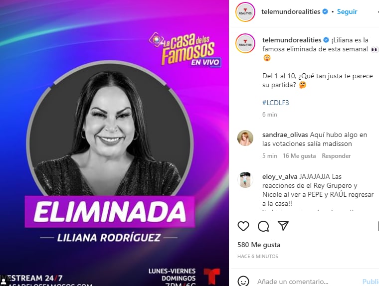 Eliminado casa famosos 3: EL ELIMINADO