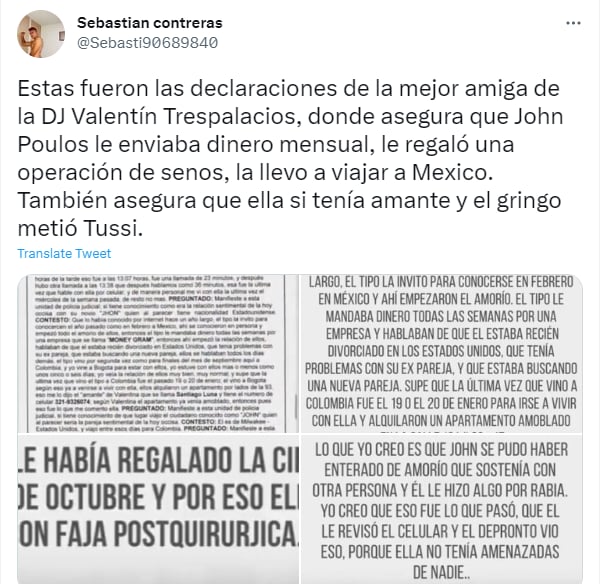 Valentina Trespalacios un amante: El tercero de la relación
