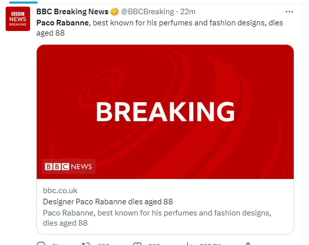 Muere Paco Rabanne: Primeras reacciones