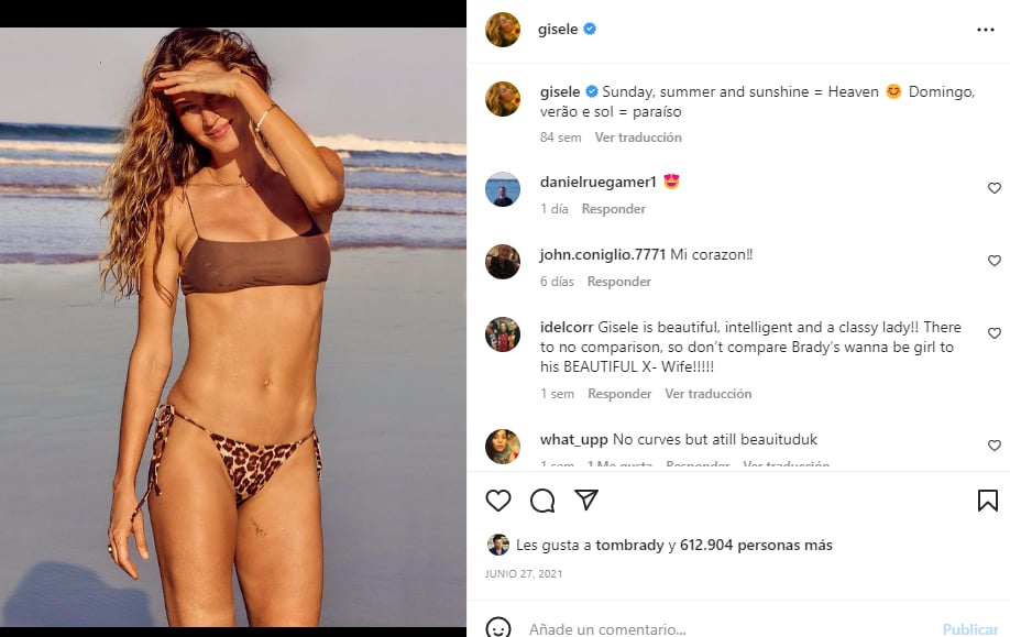 7. Gisele Bündchen fotos bikini: Excelente cuerpo después de ser madre