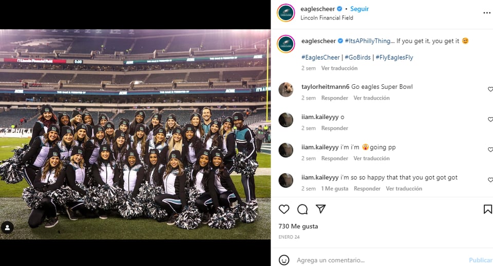 Fotografías animadoras Philadelphia Eagles: No les importa el frío