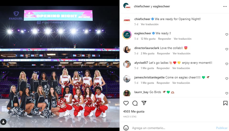 Fotografías animadoras Philadelphia Eagles: Listas en Arizona
