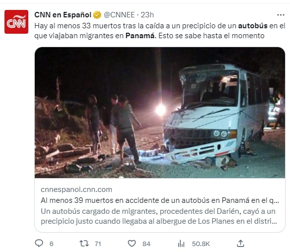 Accidente autobús Panamá: Fueron llevados al hospital más cercano