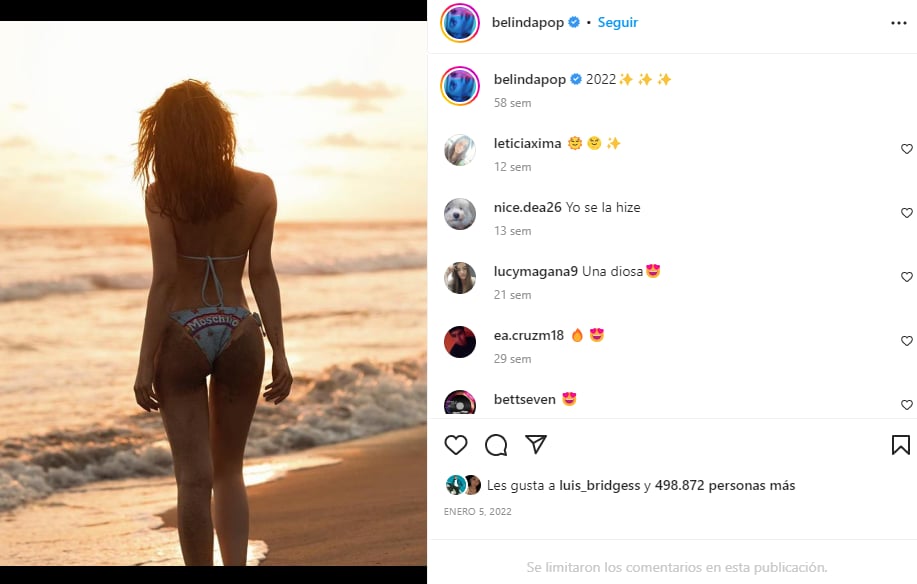 Fotos Belinda en bikini: Muestra la retaguardia 