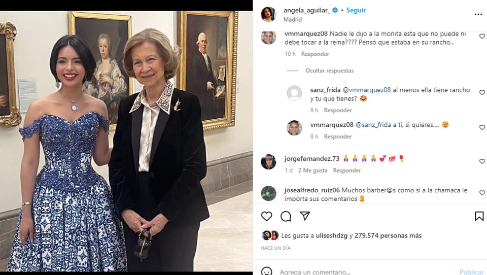 Ángela Aguilar queen Sofía: They turn off their moment