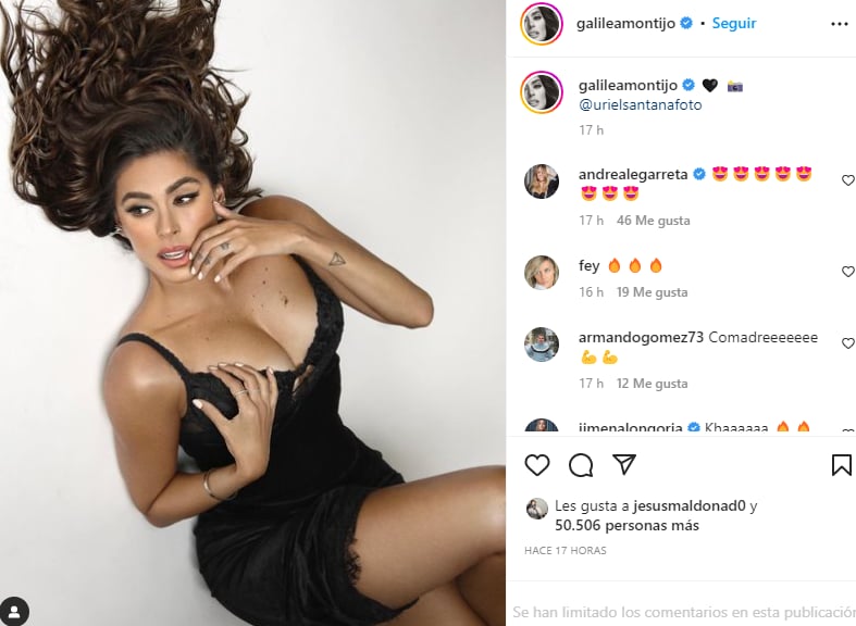 Galilea Montijo foto lencería: Aparece con sexy conjunto negro
