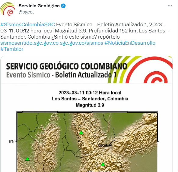 Un tercer sismo