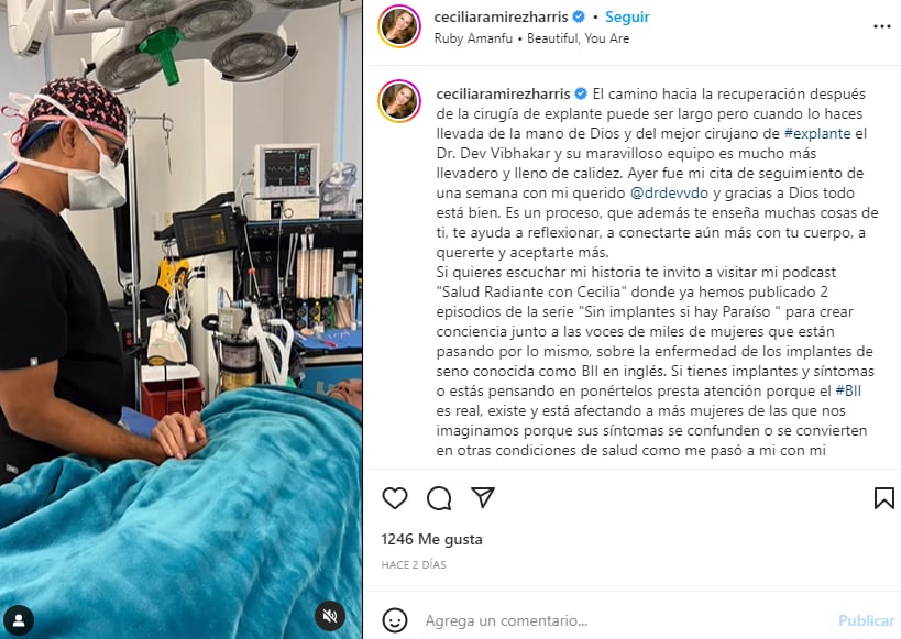 Cecilia Ramírez Harris implants: Same disease as Bárbara?