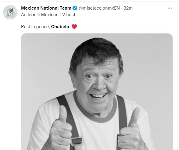 Anuncian muerte de Chabelo