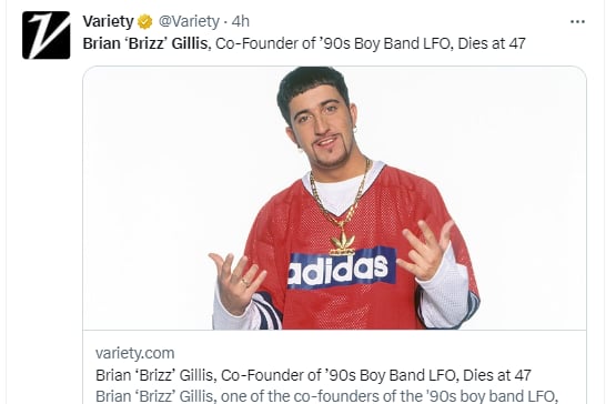 Brian 'Brizz' Gillis dies: Completely shattered