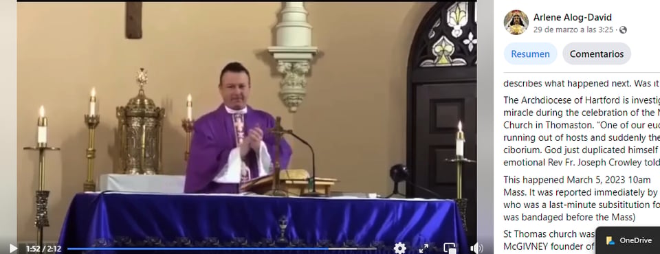 Host priest full mass: Is it really a miracle?