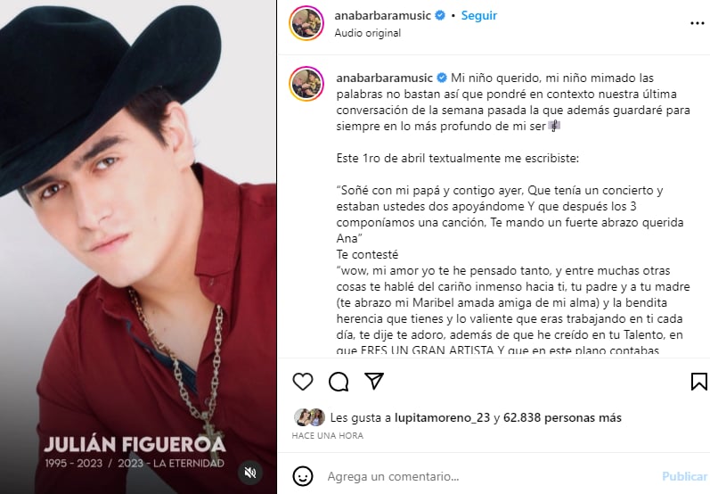 Revela su último mensaje